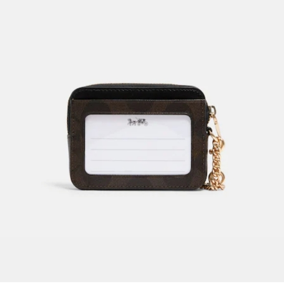 Coach Bags Coach Zip Card Case In Signature Canvas Poshmark